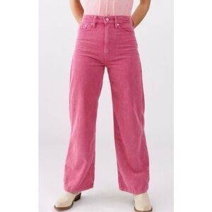 BDG Urban Outfitters Womens Pink Corduroy High & Wide Leg High Rise Pants Sz 27